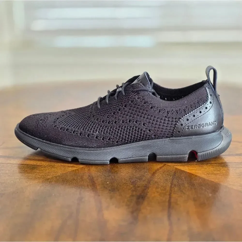 Cole Haan Zerogrand Stitchlite Black Knit Oxford Shoes C35744 Men's Size 8 New